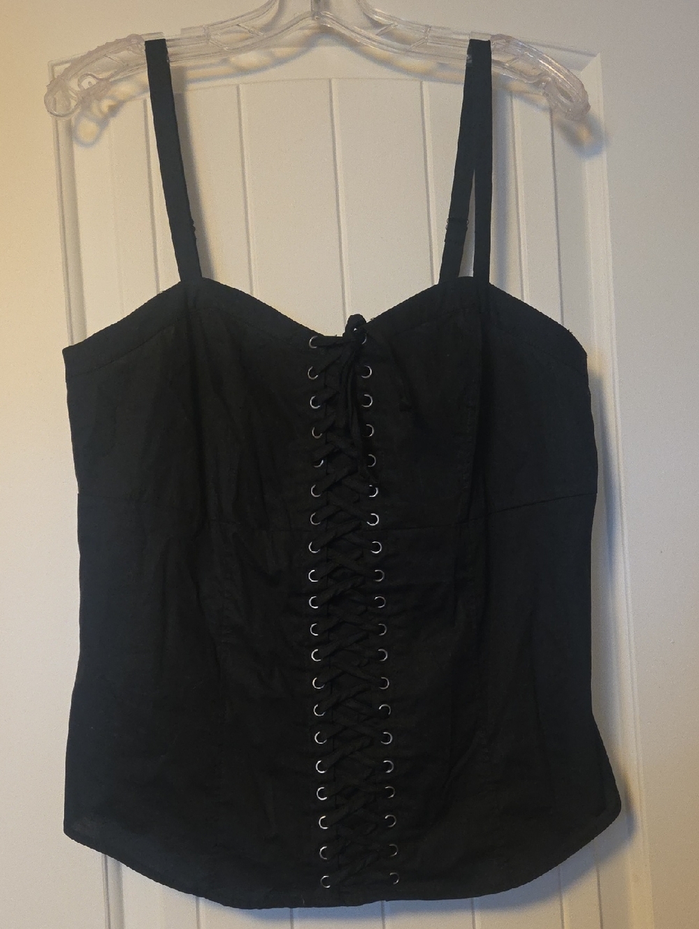 torrid Black Lace-Up Corset Cami
